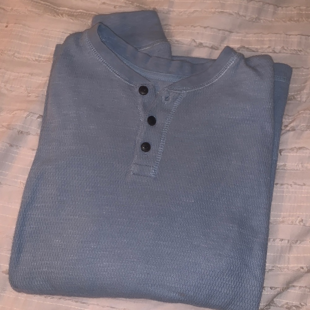 George Men's Thermal Henley Shirt with Long Sleeves
